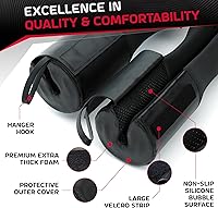 Vista 3 de Almohadilla versátil para sentadillas, diseño antideslizante, 100% lavable, cómoda almohadilla de empuje de cadera para barra, se adapta a barras