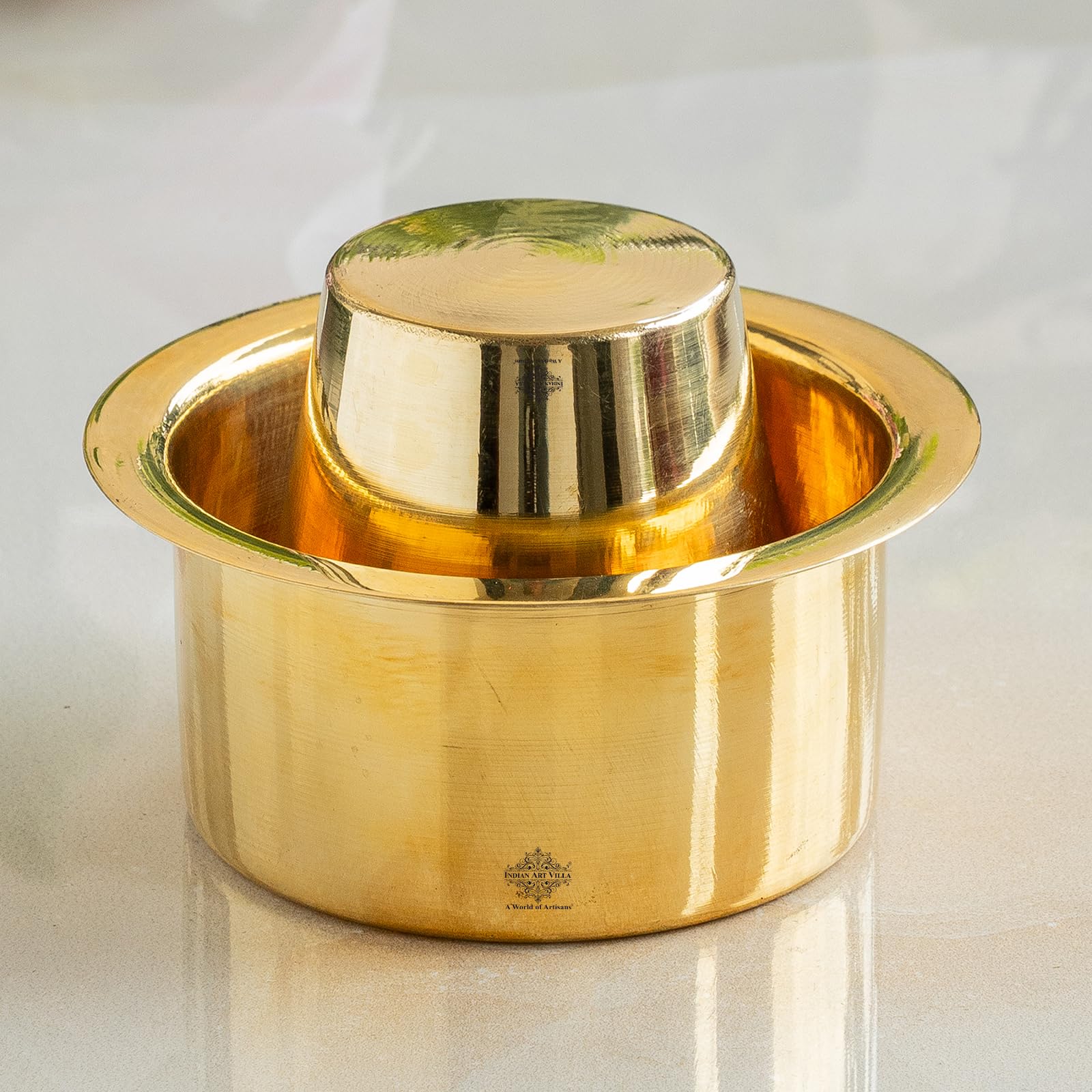 Handcrafted Brass Coffee Filter Set - Indian Tradition -3 Handcrafted Brass Coffee Filter Set - Indian Tradition -3