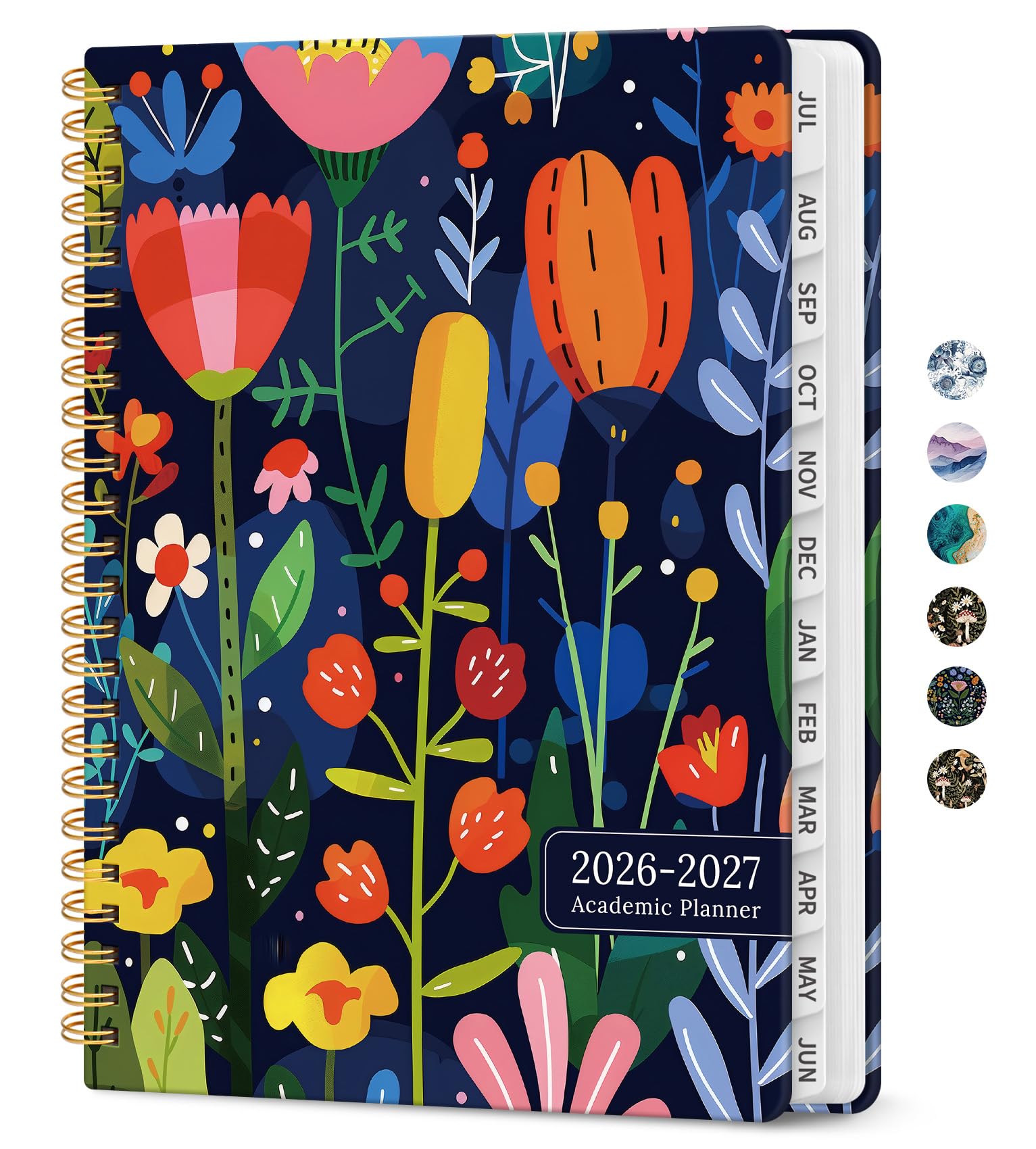 Taja Bloom Burst Academic Planner 2026-2027 (6.3"x8.5") | Monthly & Weekly Organizer - main product image