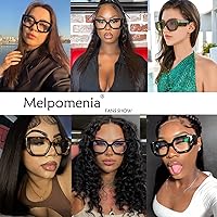 Vista 2 de Thick Frame Blue Light Glasses for Women Men Fashion Square Computer Gaming Eyeglasses with Clear Lens
