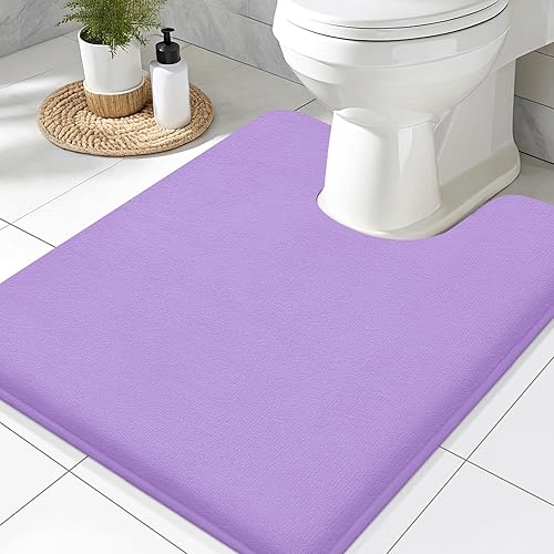 Miniatura 17 de Smiry Tapete de baño de espuma viscoelástica de 24 x 16 pulgadas, extra suave y absorbente, antideslizante, lavable para suelo, ducha y bañera,