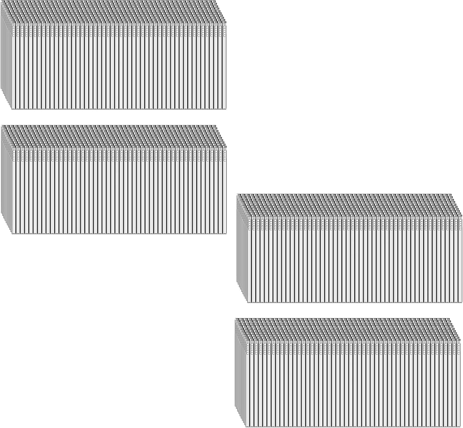 HW HAMWOO 16 Gauge Finish Nails 1",1-1/4",2",2-1/2":1200pcs