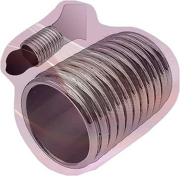 Stainless Steel Threaded Workout Ring Stretcher Accessory, Mens Special Muscle Strength Training Set -E32CCUS 26mmB