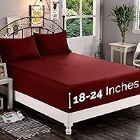 Vista 8 de Elegant Comfort - 1 sábana bajera de 1,500 hilos, microfibra suave, bolsillo profundo de hasta 16 pulgadas, resiste a las arrugas y a la Negro