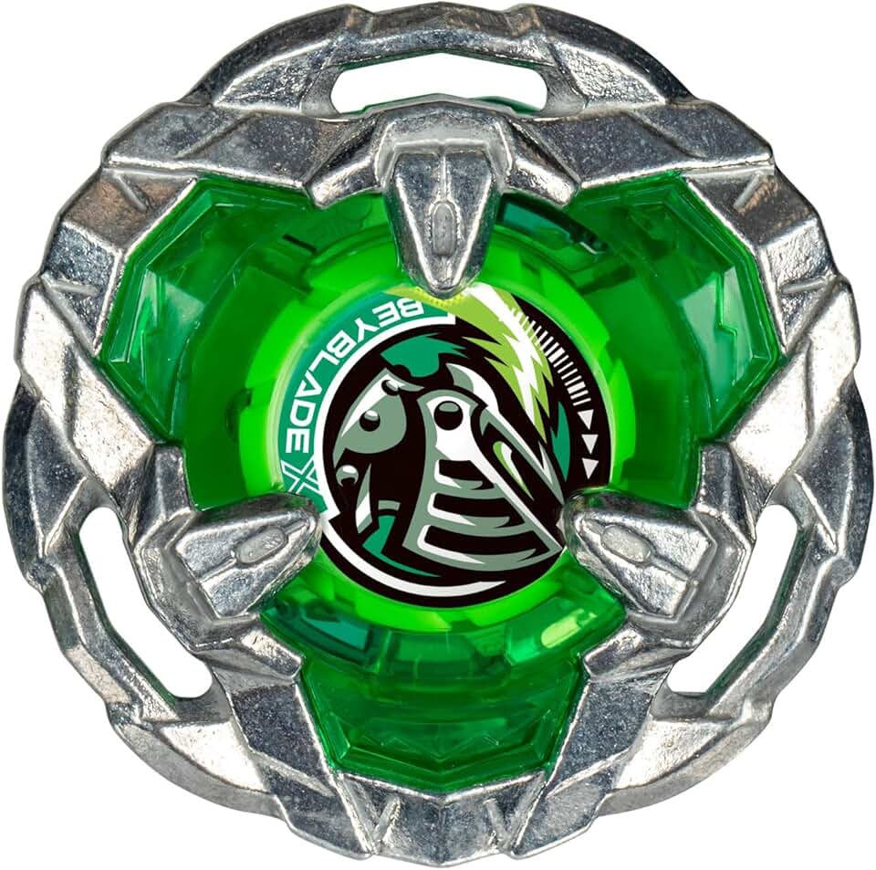 Beyblade X, Pião, Helm Knight 3-80N - Conjunto de Brinquedo Tipo Defesa, Giro à Direita, Inclui Lançador - A partir de 8 Anos