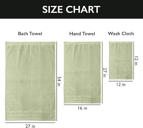 Vista 19 de Nine West Juego de toallas de 6 piezas, 100% algodón turco, secado rápido, altamente absorbente y cómodo, incluye 2 toallas de baño, 2 toallas