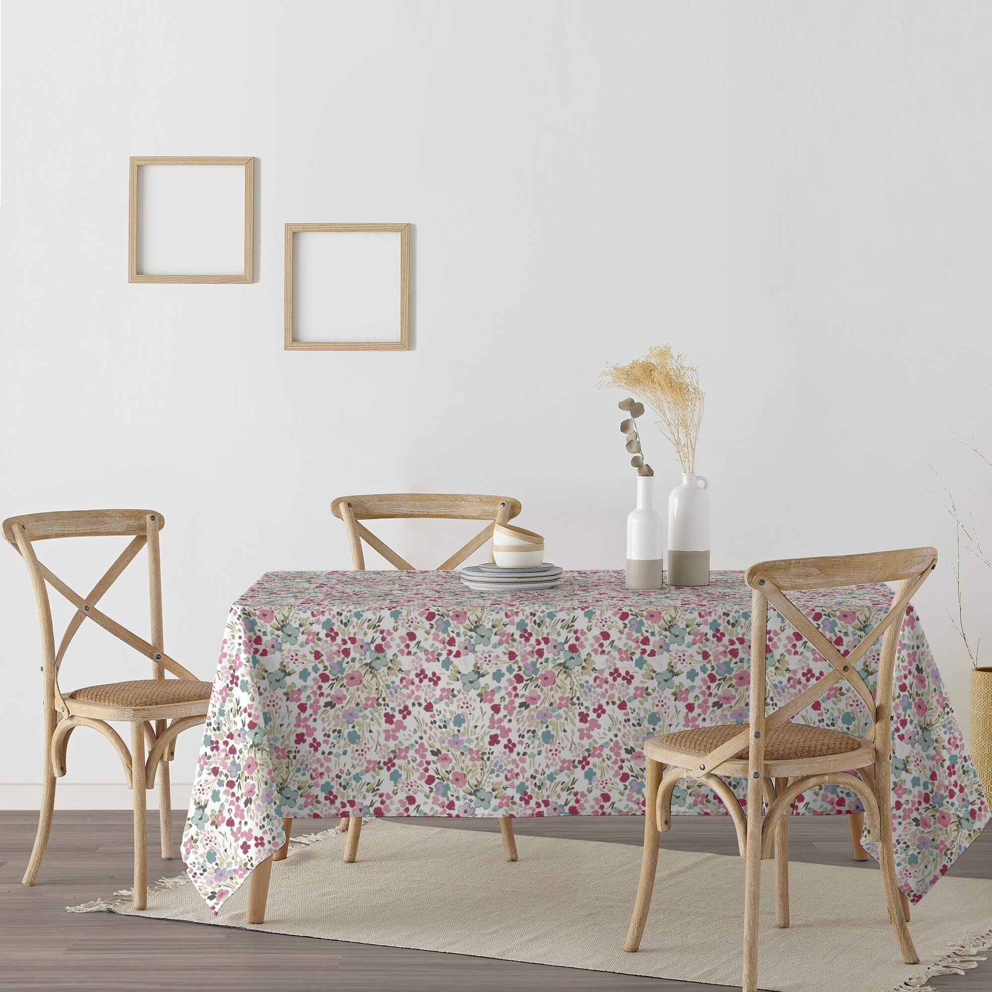 BELUM Nappe en résine Anti-Taches Modèle 0120-52, Nappe Non-Toile cirée, Nappe sans rigidité, Nappe Tactile Coton (100 x 300 cm)