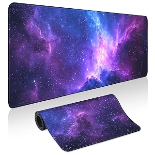 Mouse Pad Gaming - Desk Mat for Keyboard and Mouse - Large Mouse Pads for Desk, Gaming Mousepad with Non-Slip Base, Desk Pad (31.5" X 11.8") for Gaming, Office and Home (Galaxy Space) - Amazon product rated Grade B