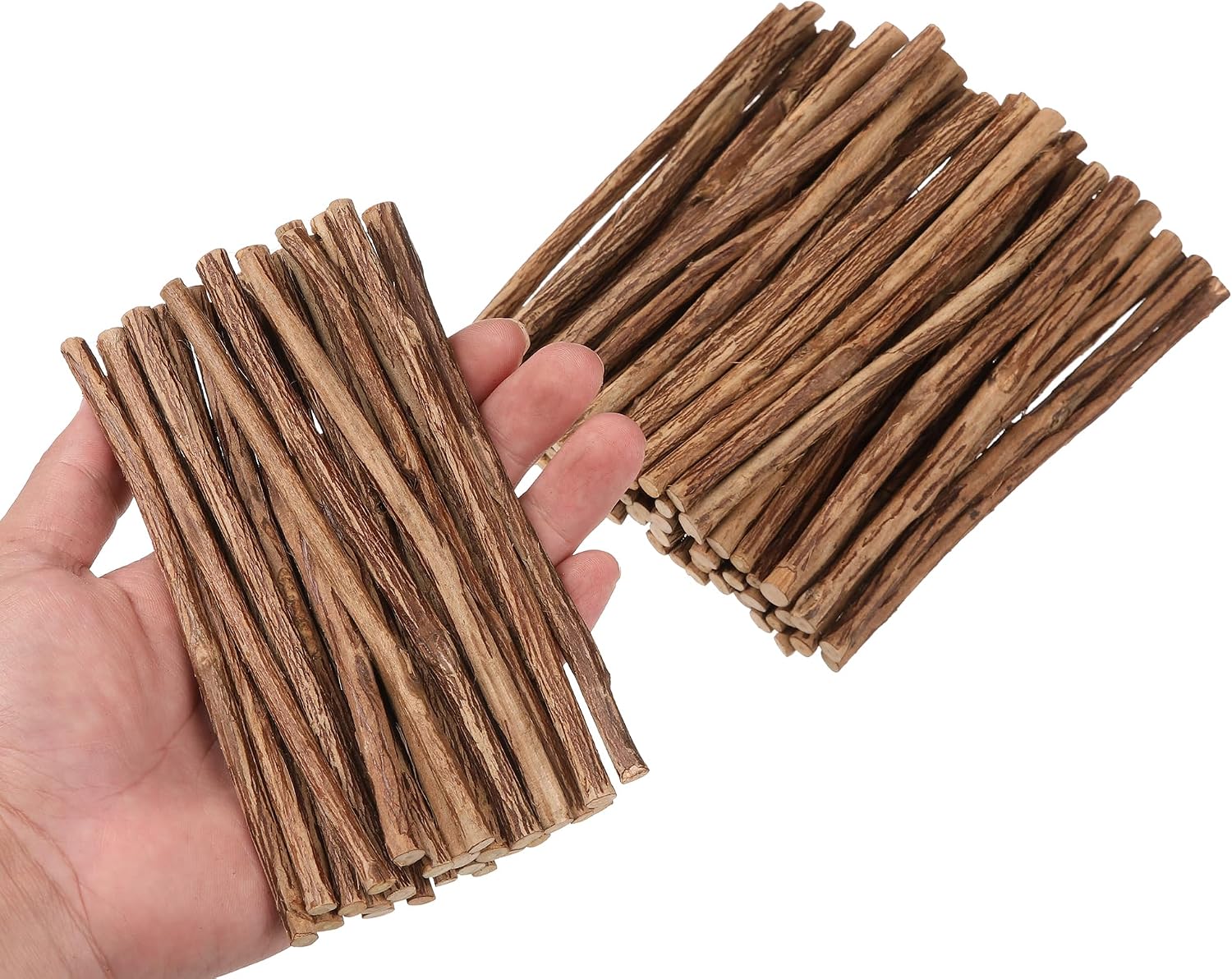 100Pcs 4 inch Craft Sticks, Wood Sticks for Crafts Twigs Branches Crafting Log DIY Photo Props Rustic Decorative Ornaments 0.5-0.8cm