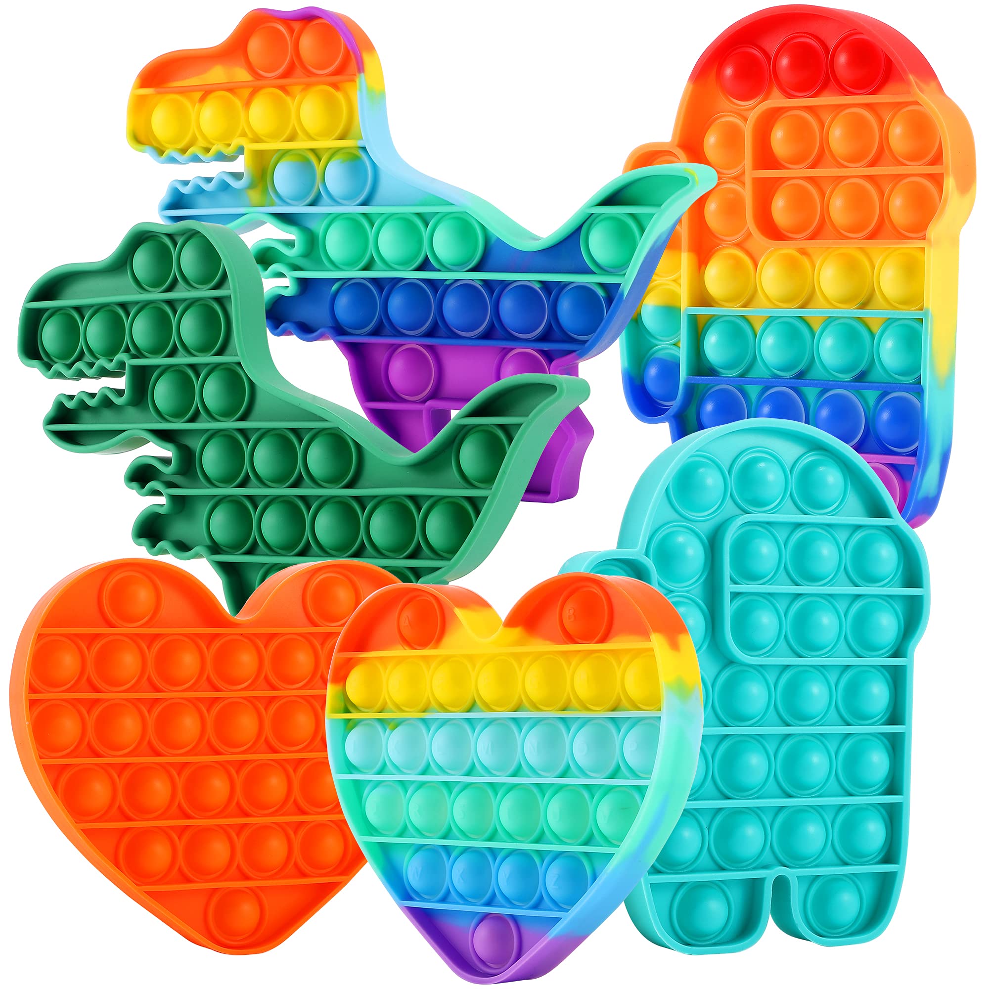 PhyPa 6 Pack Multicolour Pop Toy Pop 