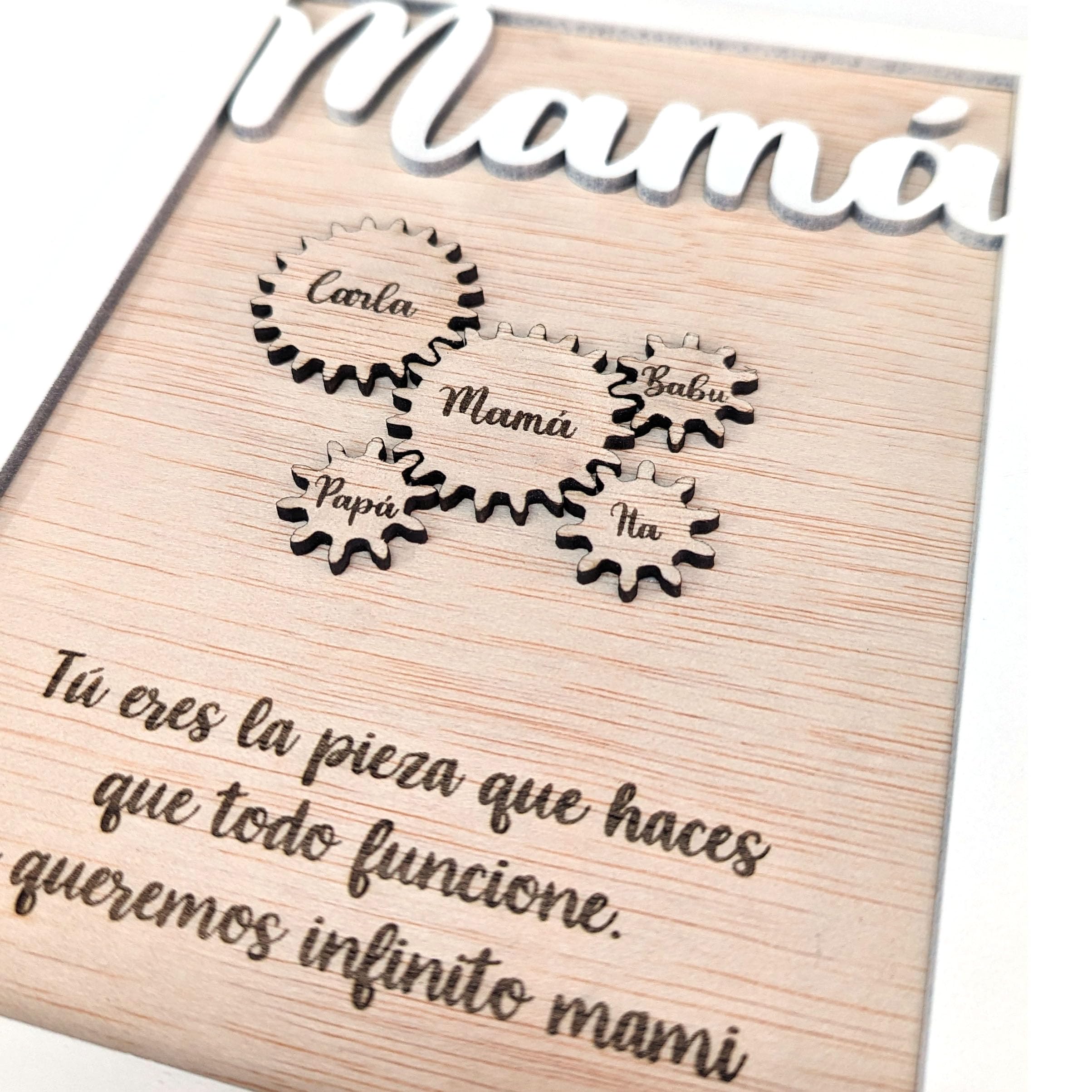 Marco Madera Personalizado rompezabezas Puzzle mamá | La Pieza Que Nos Mantiene Unidos | Regalo día de la Madre, Pareja, Original | Lulamuk