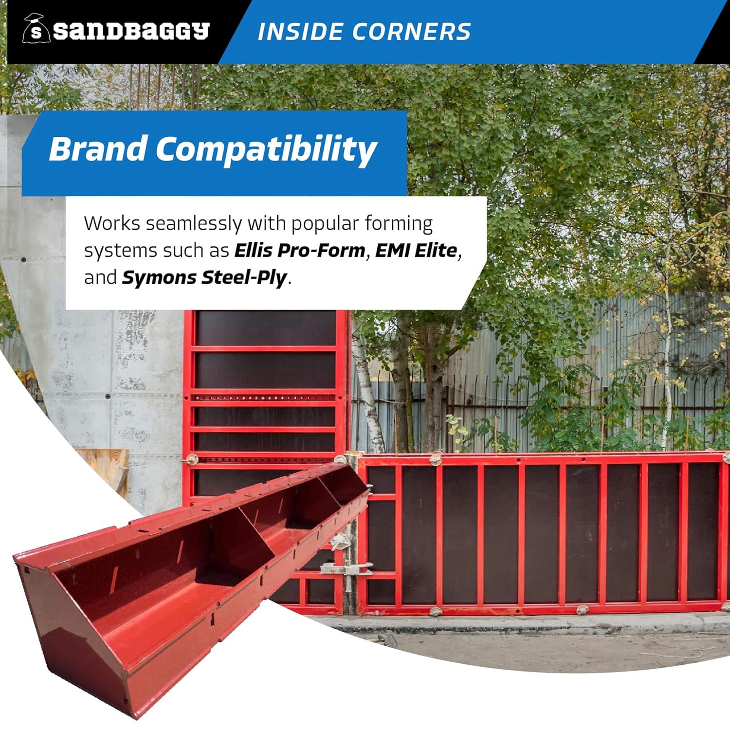 Sandbaggy Steel Inside Corners for Concrete Forms (6" x 6" x 4 ft) (4, 6" x 6" x 4 ft)