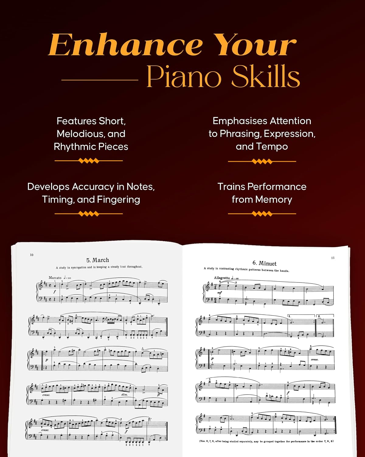 First Lessons in Bach - Complete Books I and II Piano Songbook | Schirmers Library of Musical Classics | Easy Classical Music for Piano | Bach Piano Pieces for Early Intermediate Players