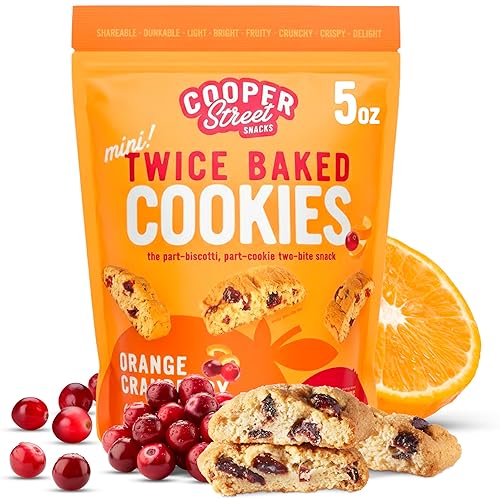 Miniatura 9 de Cooper Street Galletas italianas Biscotti – Galletas de galletas estilo biscotti dos veces horneadas en delicioso sabor a trozos blancos de cereza,