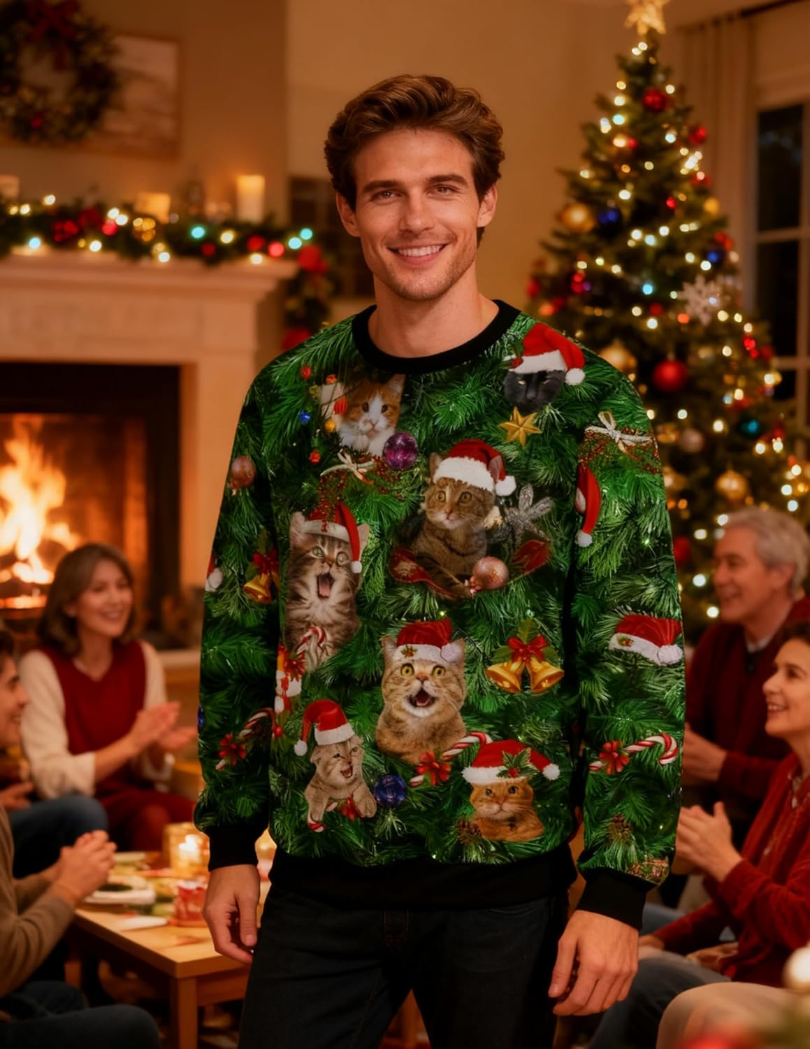 RAISEVERN Ugly Christmas Sweatshirt for Women Men Funny Novelty Xmas Tops - Image 4