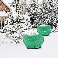 Vista 7 de Forwe Paquete de 4 Fundas para Plantas Protección contra Congelación 47" x 31" Cubiertas Protectoras de Plantas de Invierno con Cordón Mantas contra