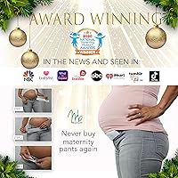 Vista 2 de Maeband faja de maternidad, cinturón de maternidad, extensor de cintura, ropa de embarazo, jeans de maternidad, L, Negro (Midnight black)