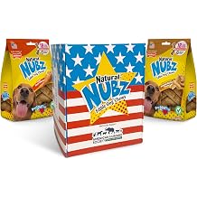 Nylabone Nubz Dog Treats Red, White, Blue Gift Box, 36 Count
