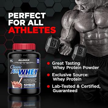 ALLMAX Classic AllWhey Whey Protein Powder, Cookies & Cream, 5 lbs 30g Protein per Scoop, Gluten Free, Low Sugar, High Protein, Supports Muscle Recovery, Lean Muscle & Post Workout, for Men & Women