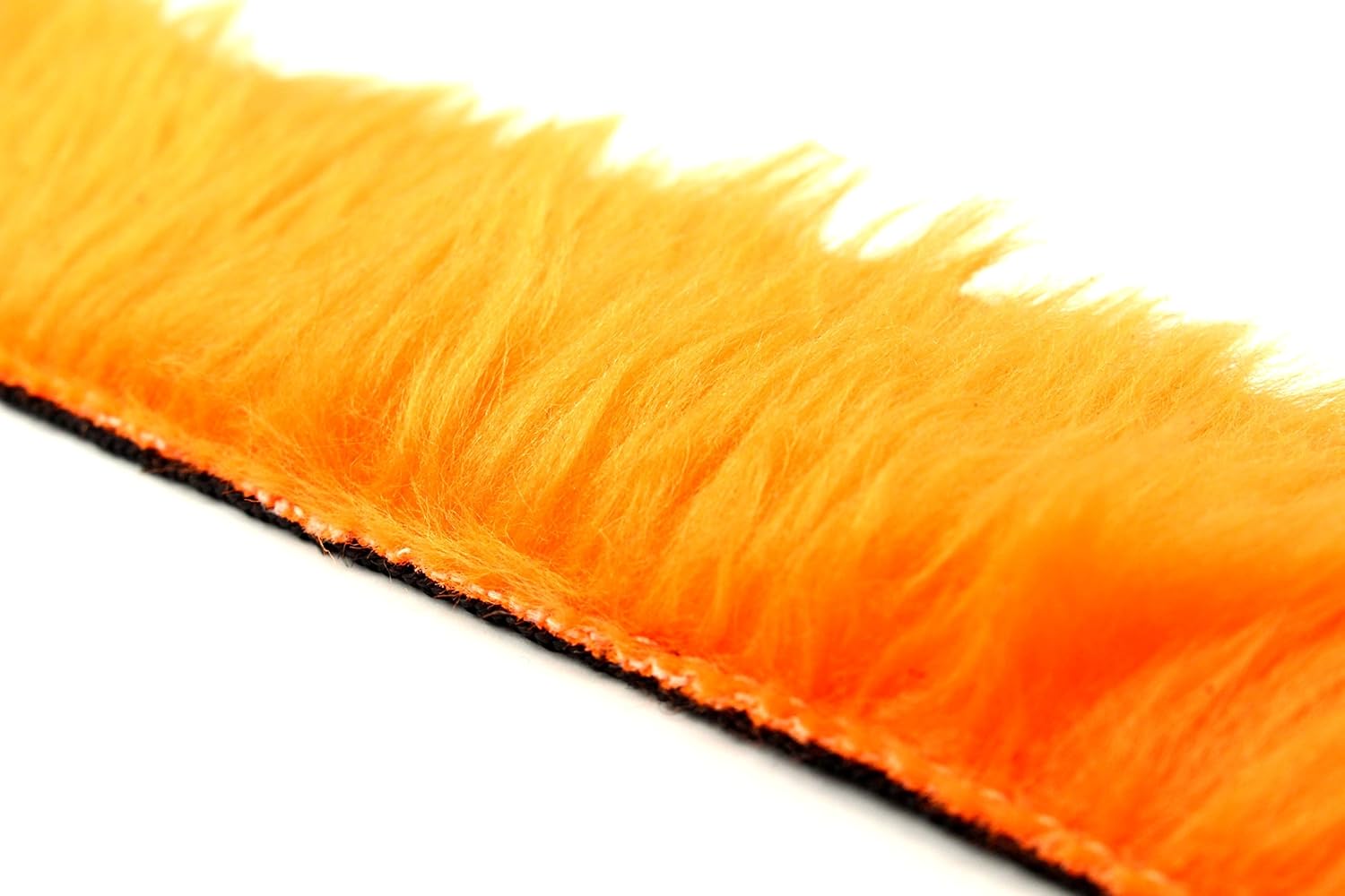 Orange Soft Furry Fur Acoustic Electric Guitar Strap with Adjustable Length (Free Plectrums)