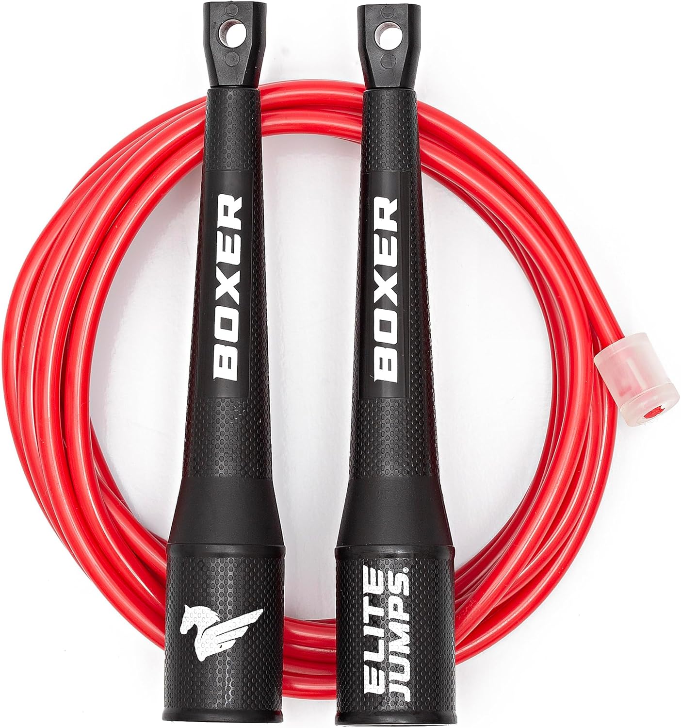 Elite Jumps Boxer Jump Rope for Fitness and Cardio Training - Professionally Designed Full Body Workout boxing jump rope - Tangle Free 5mm PVC Jump Rope Cord - Ideal for Slim Body Aerobic Exercise