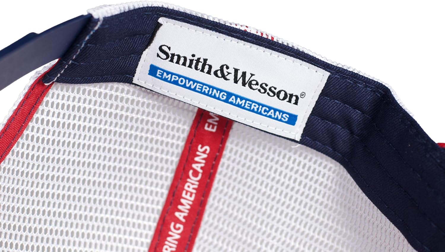 Smith & Wesson® Officially Licensed Men's Trucker Hat, Adjustable Snapback, 6-Panel Mesh Baseball Cap, One Size Fits Most
