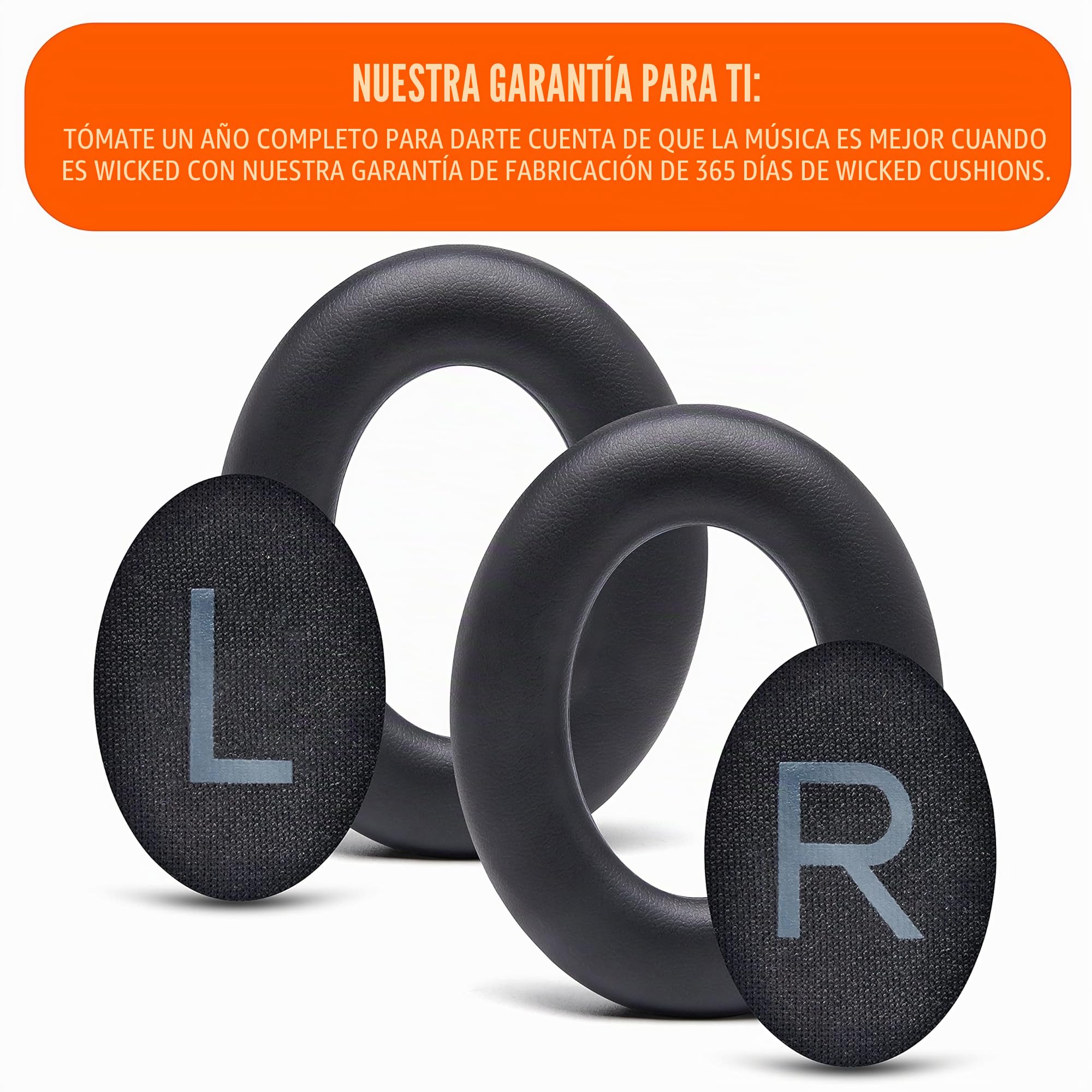 WC Almohadillas de Repuesto mejoradas para los Auriculares con cancelación de Ruido Bose 700 (NC700) - Cuero Suave, Espuma viscoelástica de Lujo, Extra Gruesa y Duradera | Negro