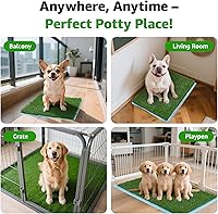 Vista 9 de Alfombra de césped artificial grande para orina para perro, alfombra de césped artificial grande para cachorros, alfombra de césped lavable