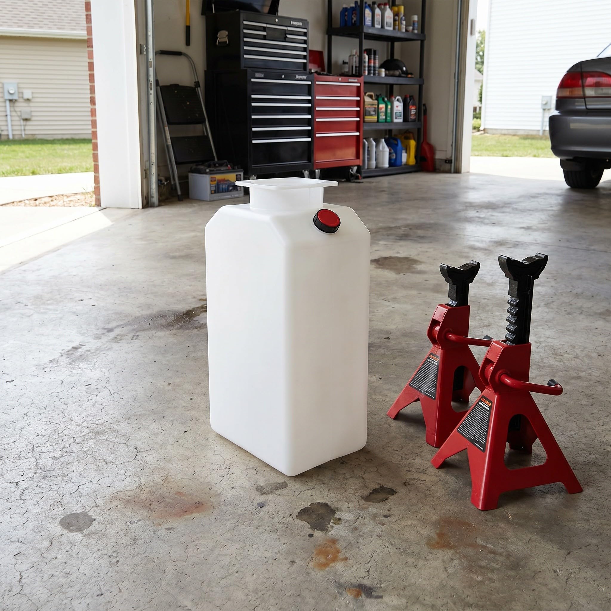Artibetter Serbatoio per Olio per Sollevatore Auto - Serbatoio in plastica per Pompa idraulica per di Sollevamento Auto - Contenitore Olio di Ricambio da 18,5'' per Attrezzature di Manutenzione in