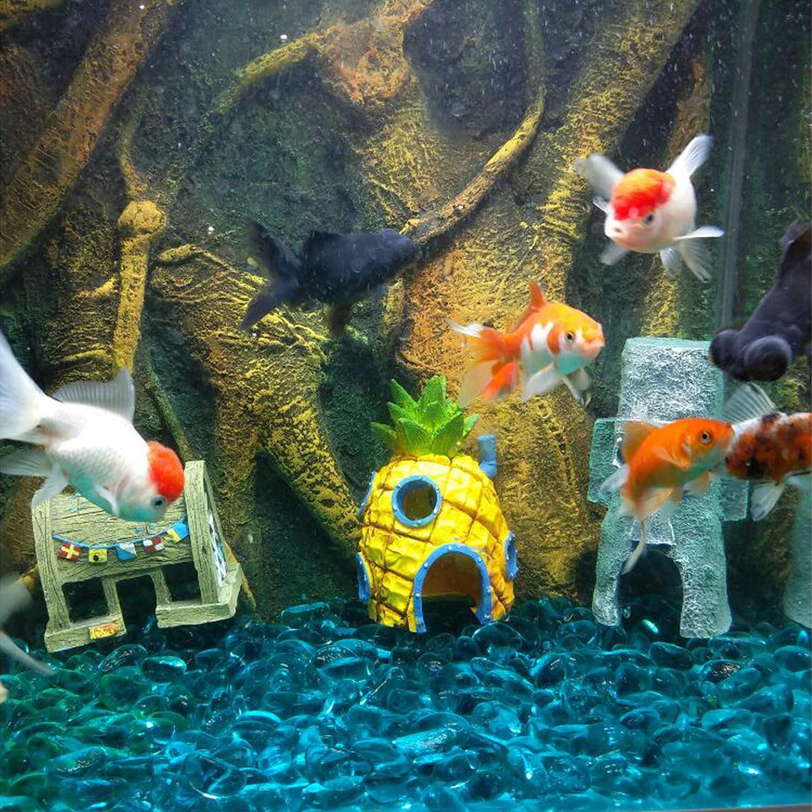 夜光石 Amazon | FUNKS 夜光石 水槽 約300個 円形 丸形 蓄光石 光る石