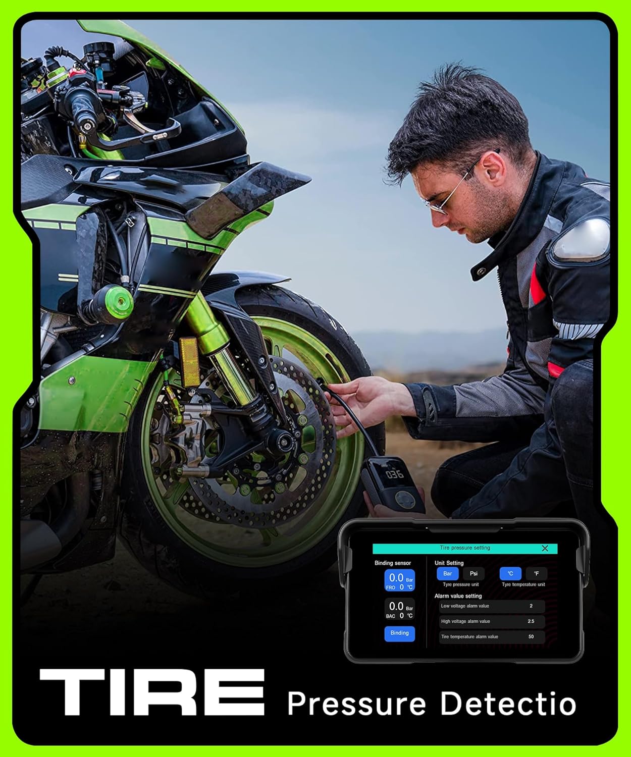 Motorcycle CarPlay Screen 5 Inch Wireless Carplay Android Auto for Motorbike with Removable Bracket, Waterproof Touchscreen, Supports GPS Navi, IP68 Waterproof for Motorbike, Voice Control