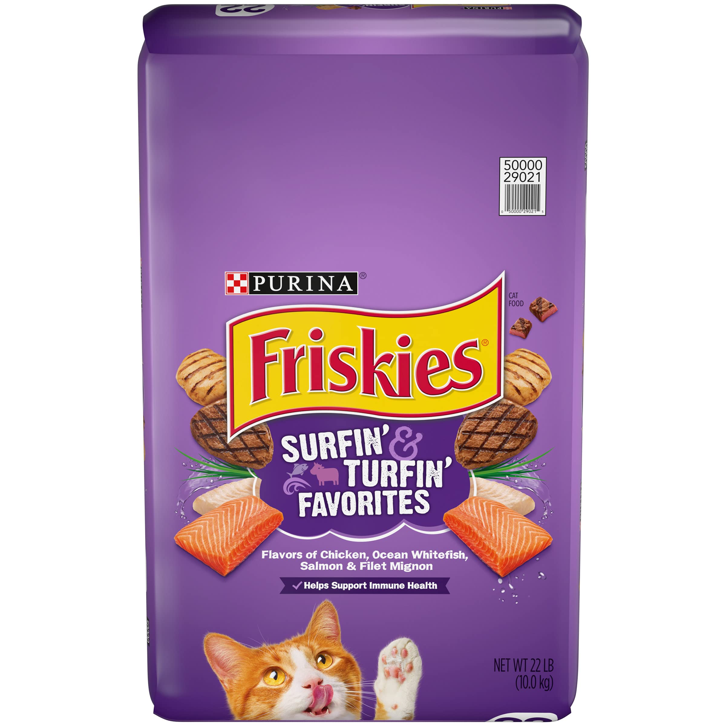 Purina Friskies Dry Cat Food, Surfin' & Turfin' Favorites - 22 lb. Bag