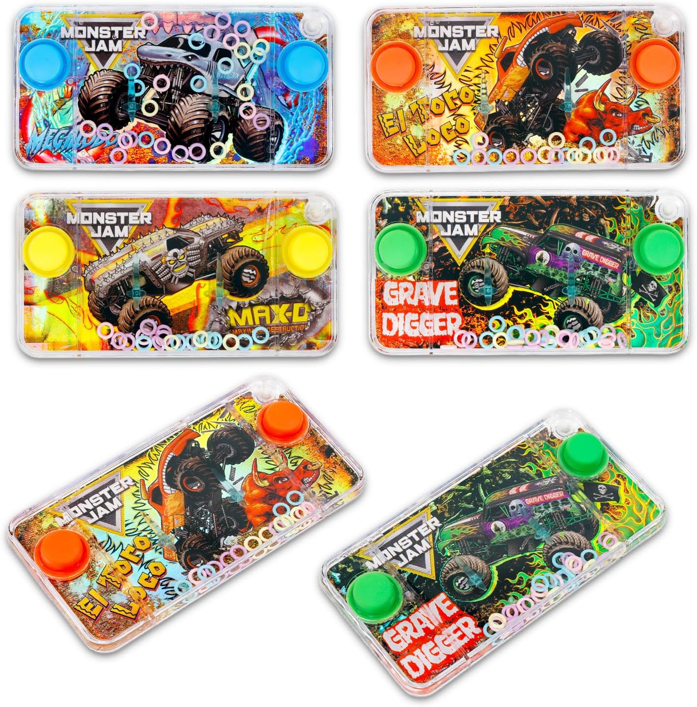 Monster Jam Party Favors Blind Bags 12 Pack - Bundle with 12 Mystery Truck Toys Plus Stickers, More | Monster Jam Mystery Mini Toys for Kids