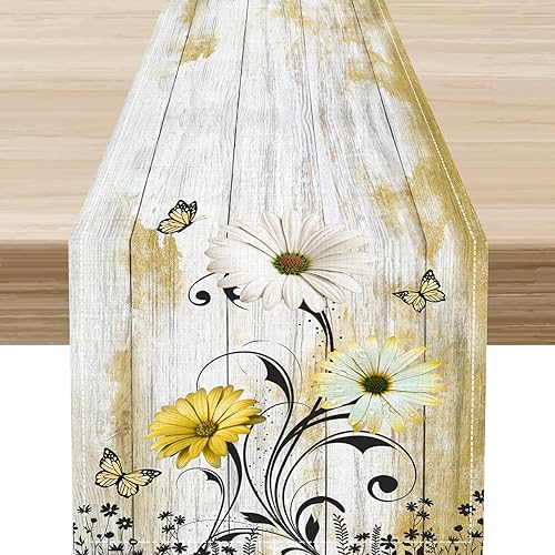 Miniatura 37 de Bonito camino de mesa de fresa, rosa retro de los años 70, diseño floral de verano de los años 70, decoración de mesa auxiliar para el hogar,