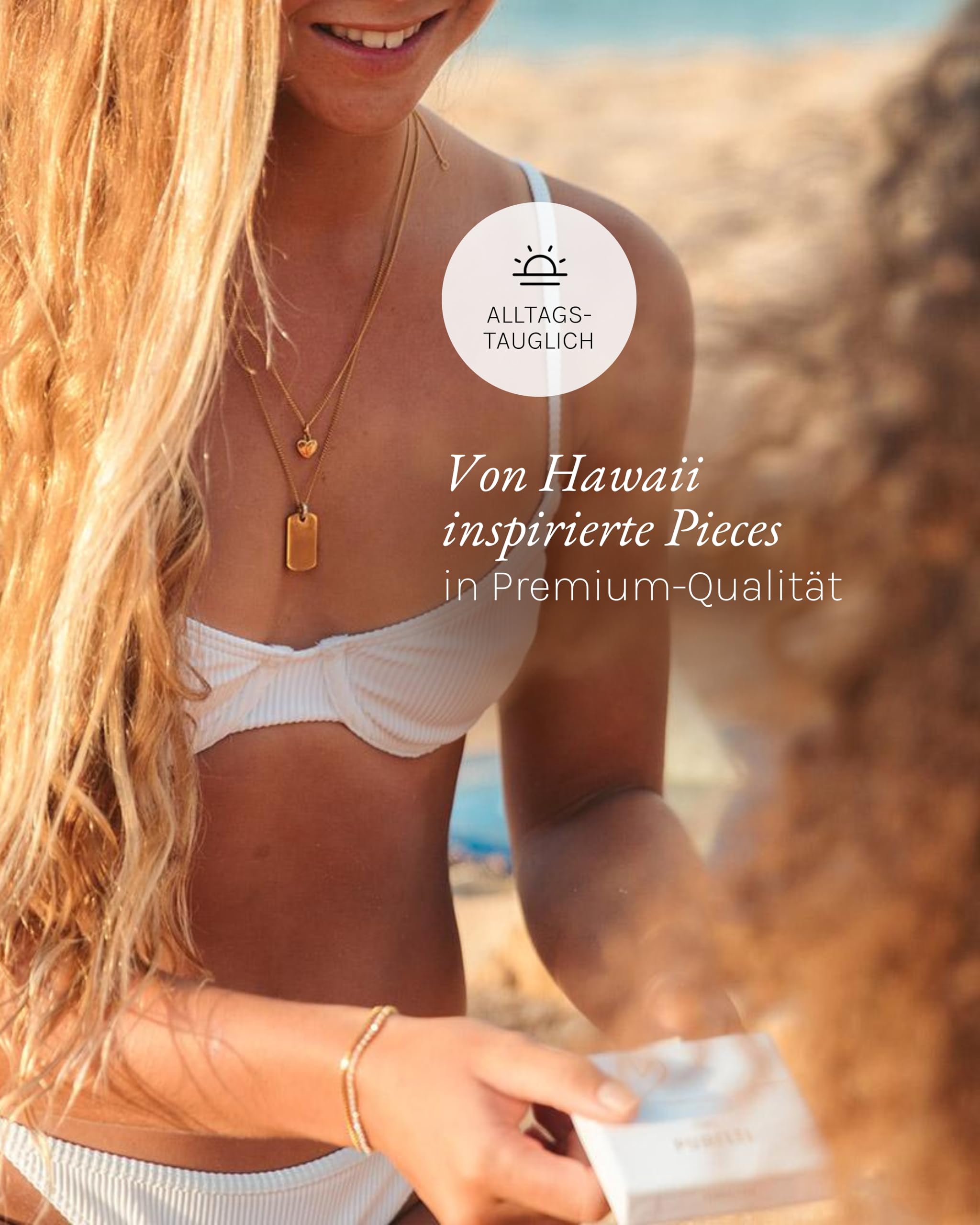 Purelei Heart Charm Kette Damen – Halskette Damen aus langlebigem Edelstahl – Hochwertige Kette – 50-55 cm Länge verstellbar – Wasserfeste Halskette für deinen individuellen Look