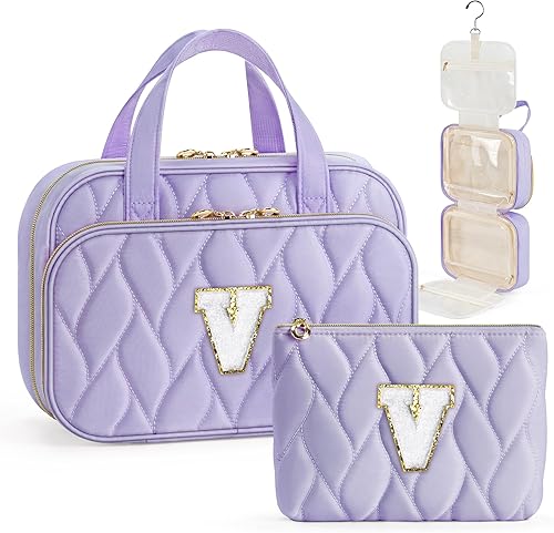 Miniatura 17 de YOOLIFE Neceser de viaje – Neceser colgante para mujer, bolsa de aseo de viaje personalizada de gran capacidad y bolsa de maquillaje, organizador