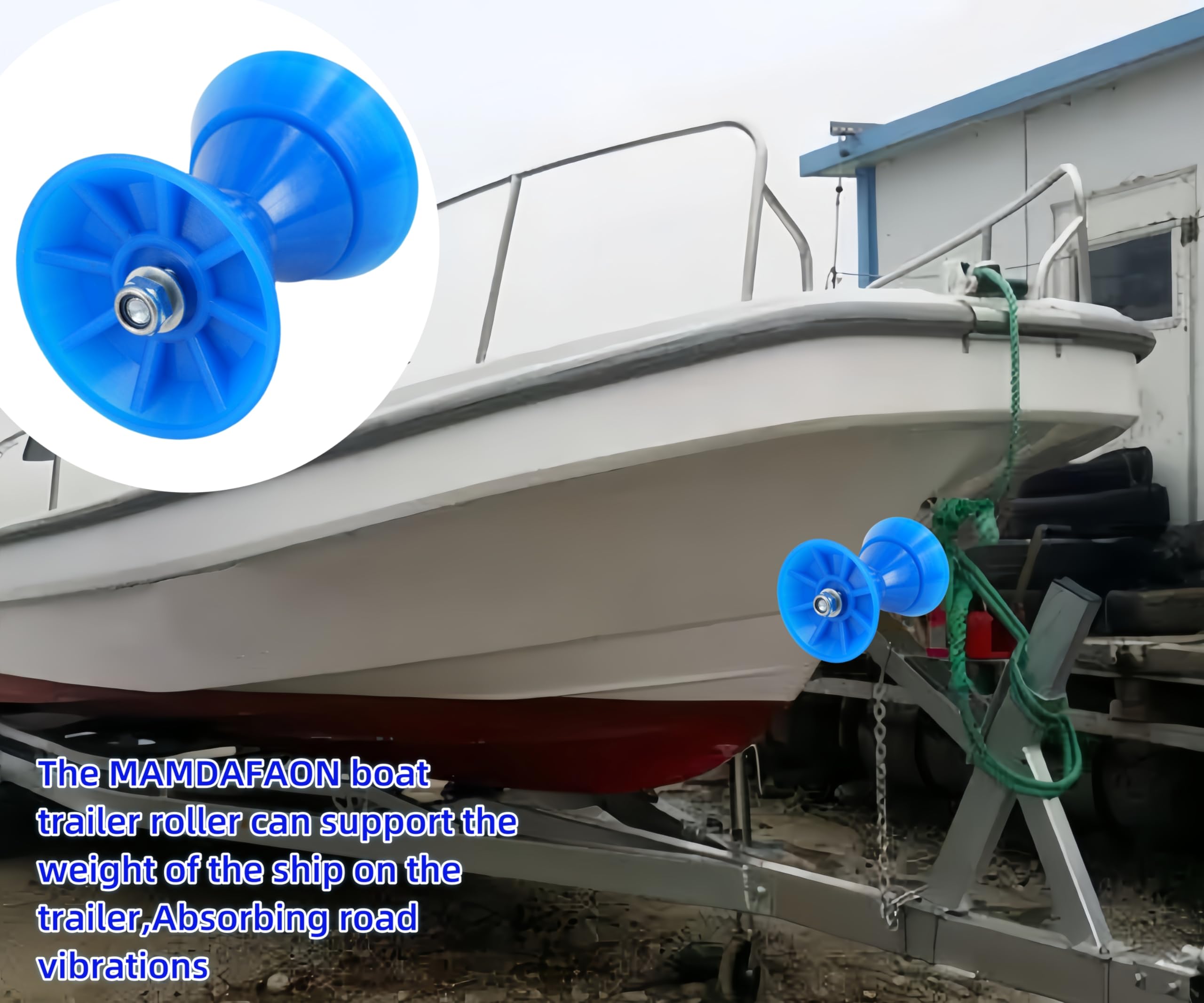 Boat Trailer Roller Parts–Sturdy Bow Roller And Stop3Inch / 4Inch Boat Traile
