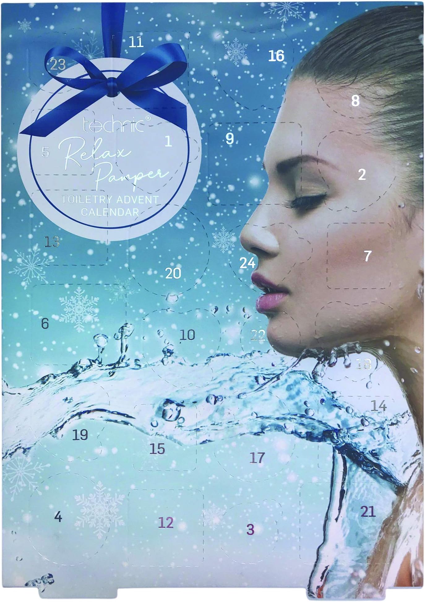 Technic, Bath & Body Advent Calendar, Bath Bombs and Soaps, 24 Day Christmas Countdown, Filled with Festive Bath Essentials
