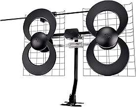 Antennas Direct ClearStream 4V Indoor Outdoor TV Antenna, UHF VHF, Multi-Directional, 70+ Mile Range, 4K 8K UHD, NEXTGEN TV – w/ 20-inch Mast (Black)