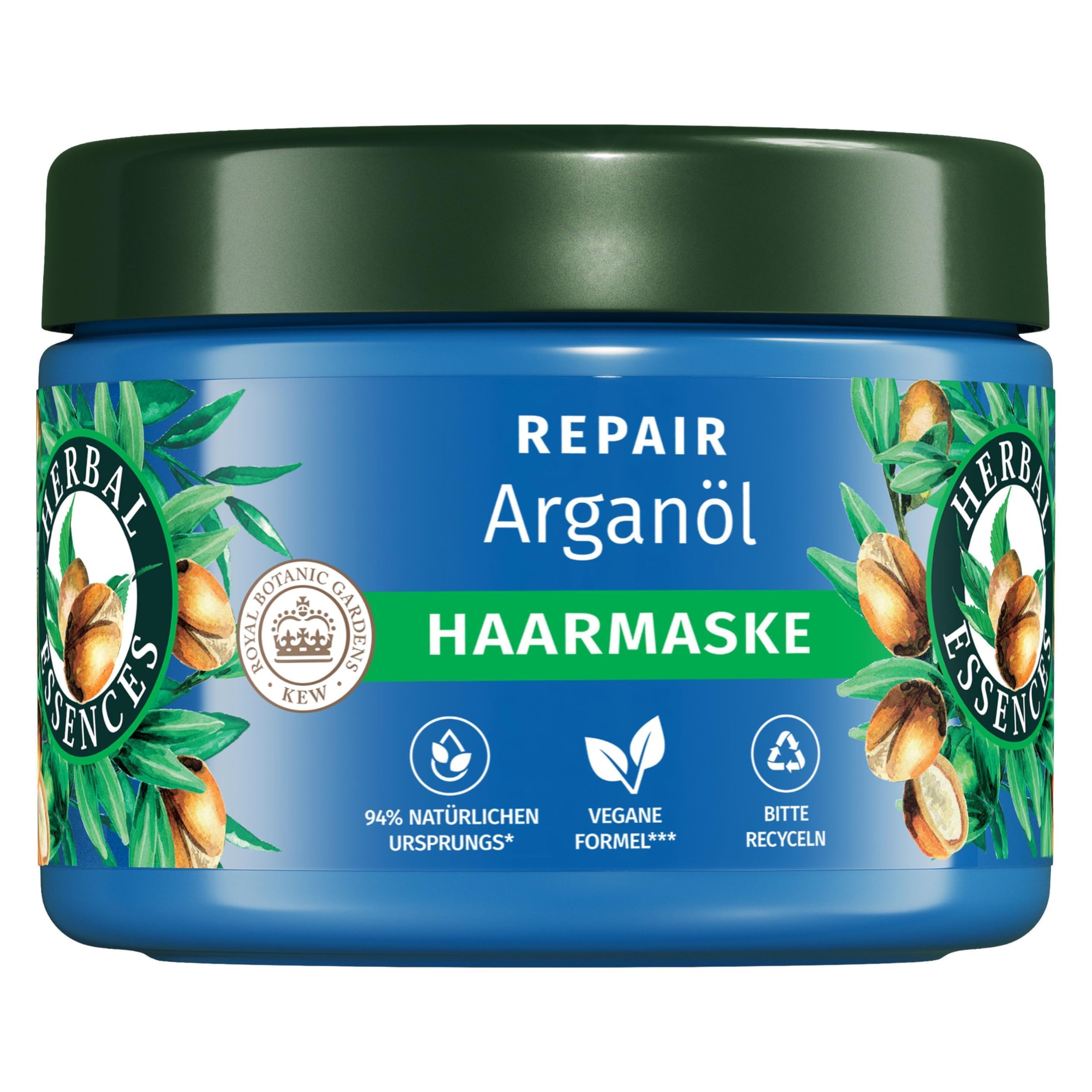 Herbal Essences Repair Haarmaske mit Arganöl 300ml. Von geschädigtem zu Geschmeidigerem, Glänzenden Haar. Intensive Pflege. Mit Inhaltsstoffen natürlichen Ursprungs. Vegan