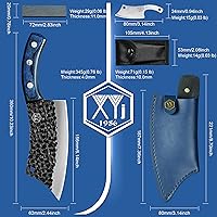 Vista 5 de XYJ Cuchillo forjado hecho a mano del carnicero del cuchillo del cocinero de la cuchilla de deshuesar los cuchillos de la espiga completa