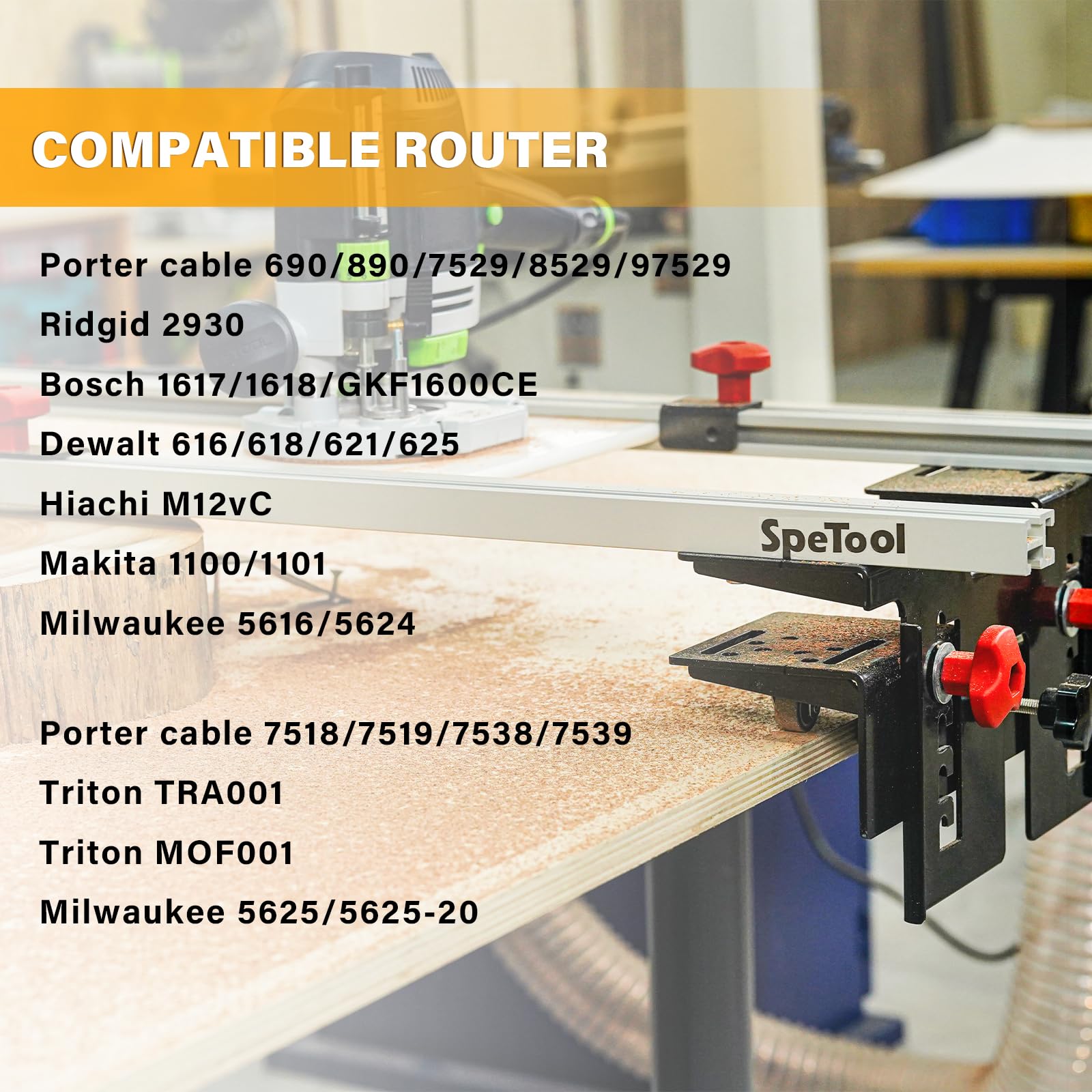 SpeTool Planfräsvorrichtung Planfräsen Vorrichtung Oberfräse Router Sled 3 Achsen Verstellbar Führungsschiene Oberfräse Planfräser für Holz von Holzplattenabflachung