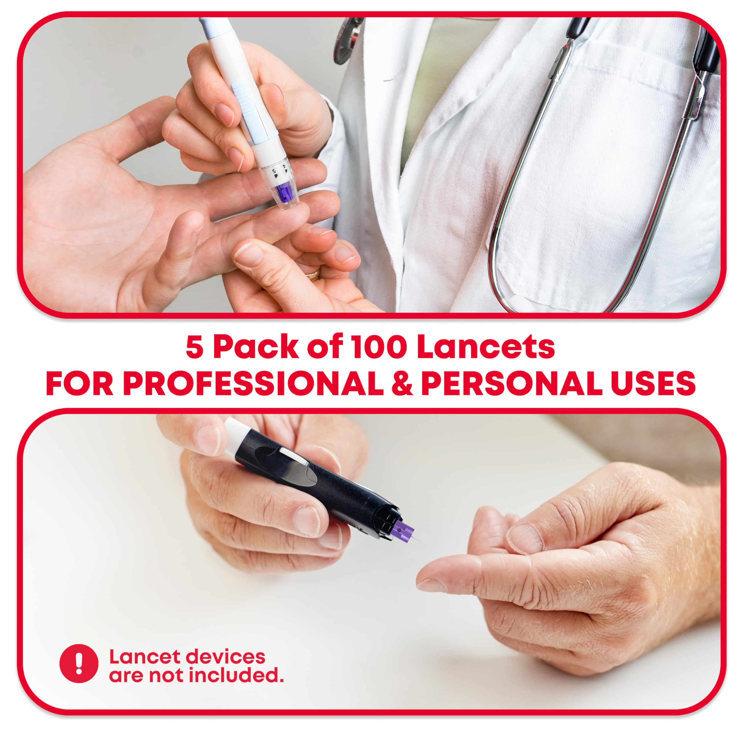 Blood Lancets - Sterile & Painless - 500 Count -6