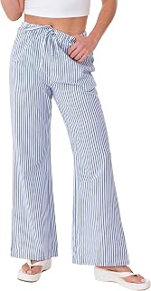ANRABESS Womens Gingham Wide Leg Pants Lounge Pajama Bottoms with Pockets | Checkered Plaid & Striped,High Drawstring High Waist Fall Pants,Lightweight Breathable，Casual Loungewear Trousers