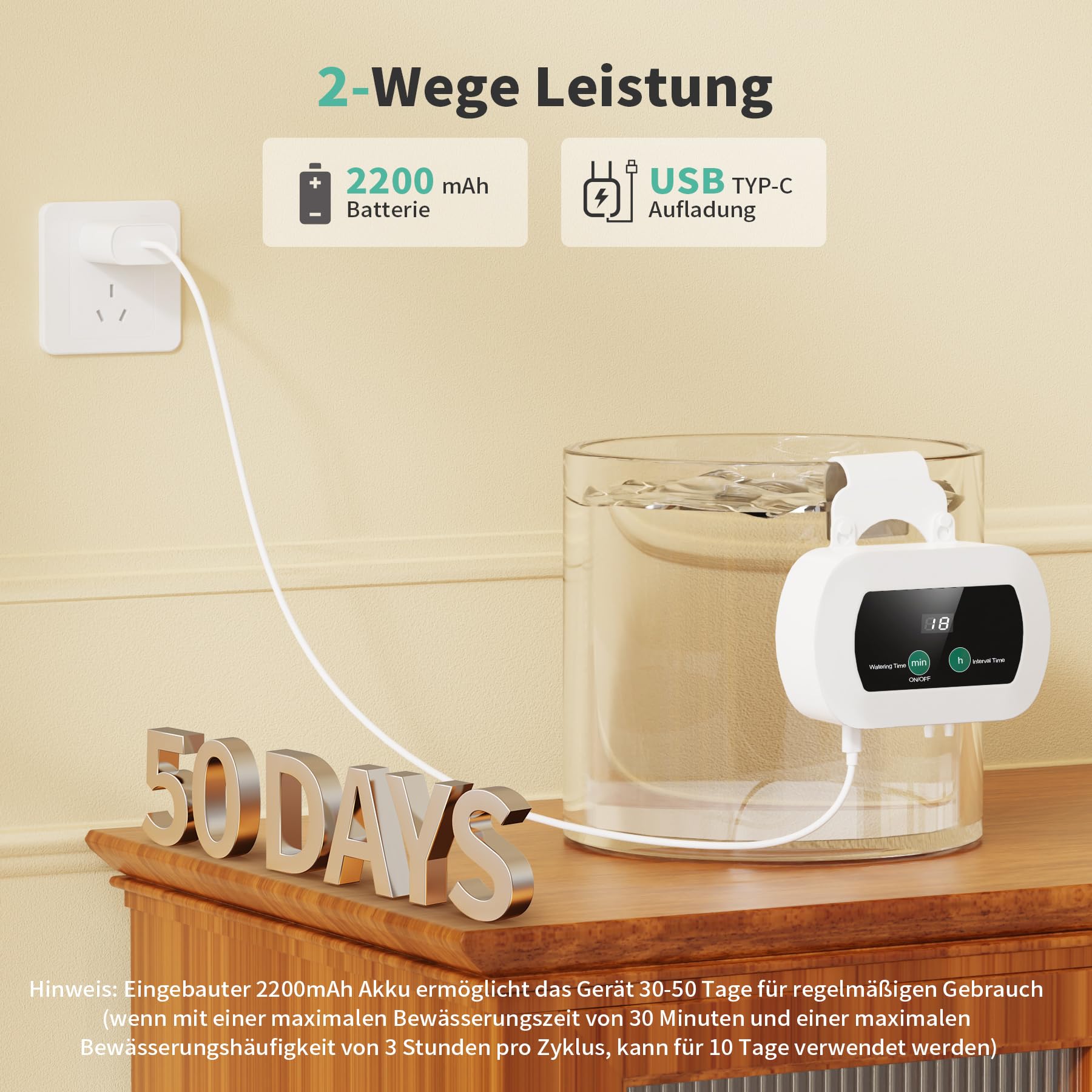Système d'irrigation automatique - Goutte à goutte pour intérieur et jardin - Tuyau 10 m, 10 goutteurs
