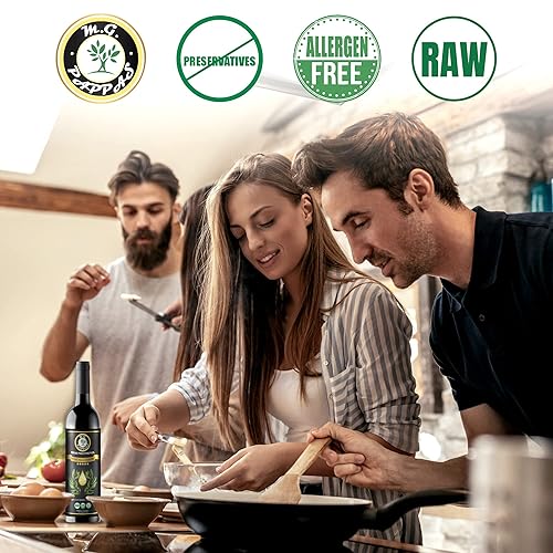 Vista 6 de M.G. PAPPAS Aceite de oliva rico en polifenoles, aceite de oliva virgen extra prensado en frío y sin filtrar, aceite de oliva griego de alto