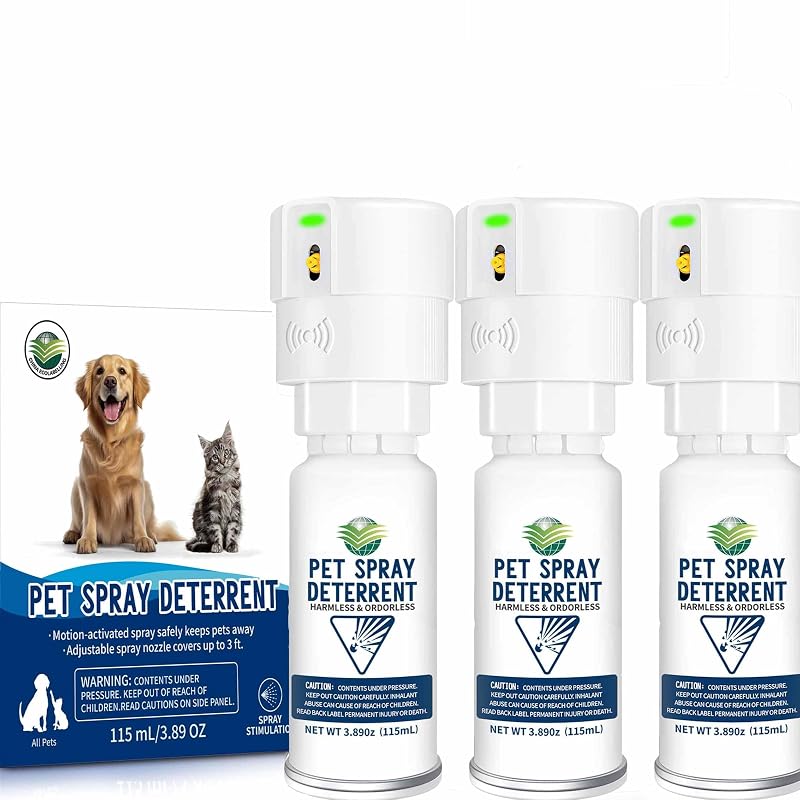 Repelente Automático para Cães e Gatos com Sensor de Movimento diloqio VS180 Branco Pacote com 3