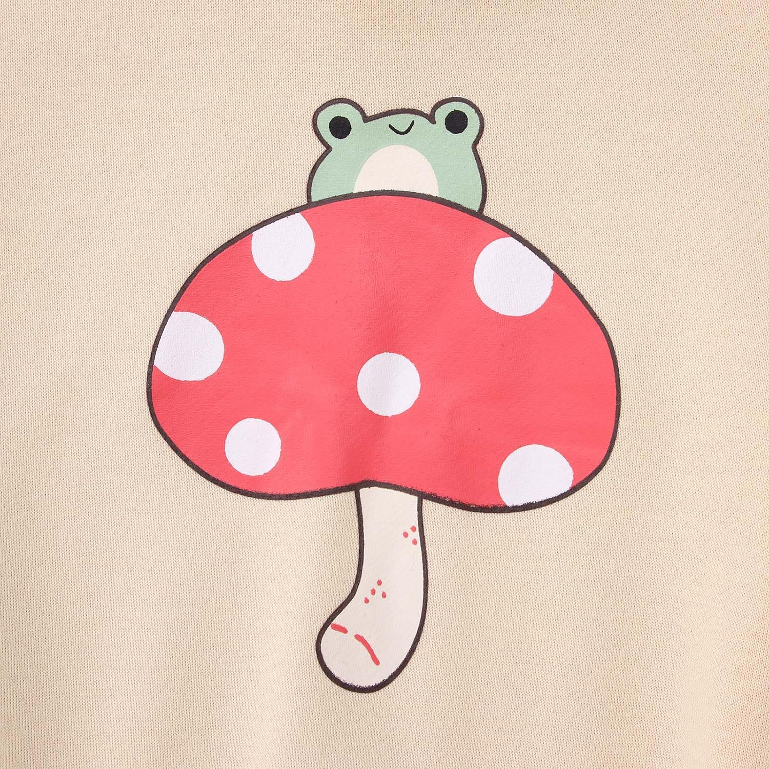 Ritatte Girls Cute Mushroom Frog Sweatshirt Kawaii Long Sleeve Hoodie Pullover Tops with Pocket Kids Aesthetic Clothes 7-13Y - Image 5