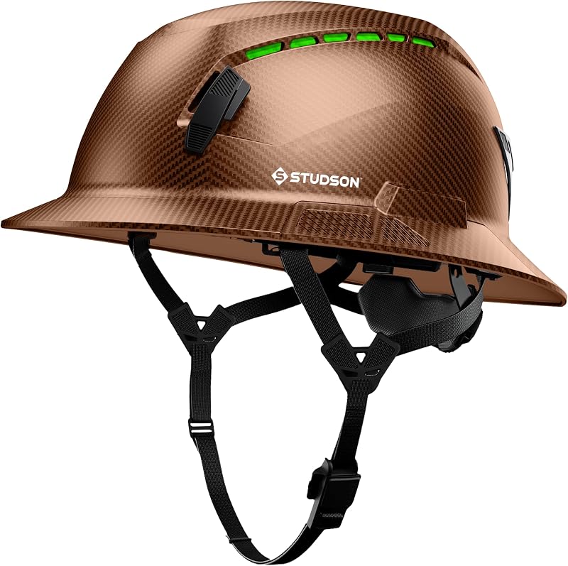 SHK-1 Full Brim Safety Helmet: ANSI/ISEA Z89.1 Type II Compliant (R 2019), Lightweight & Breathable, NFC Emergency Contact Chip, One Size, Class C & E Protection