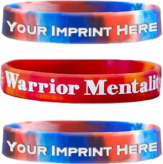 USMG Ink Injected Silicone Wristbands: Ideal for Advertising, Fundraisers, Promotions, Awareness, and Motivation - Swirl Colors, 4 Sizes, Customizable